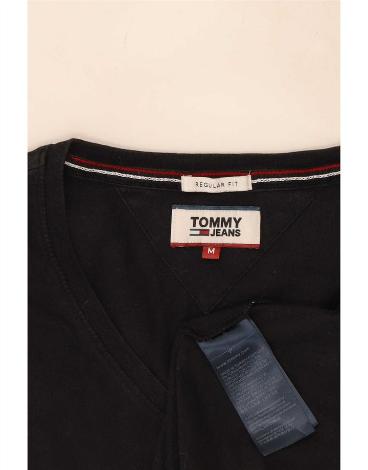 Camiseta masculina Tommy Hilfiger Regular Fit Top Médio Algodão Preto