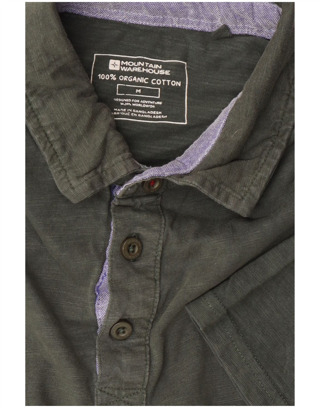Camisa polo masculina Mountain Warehouse de algodão cáqui médio