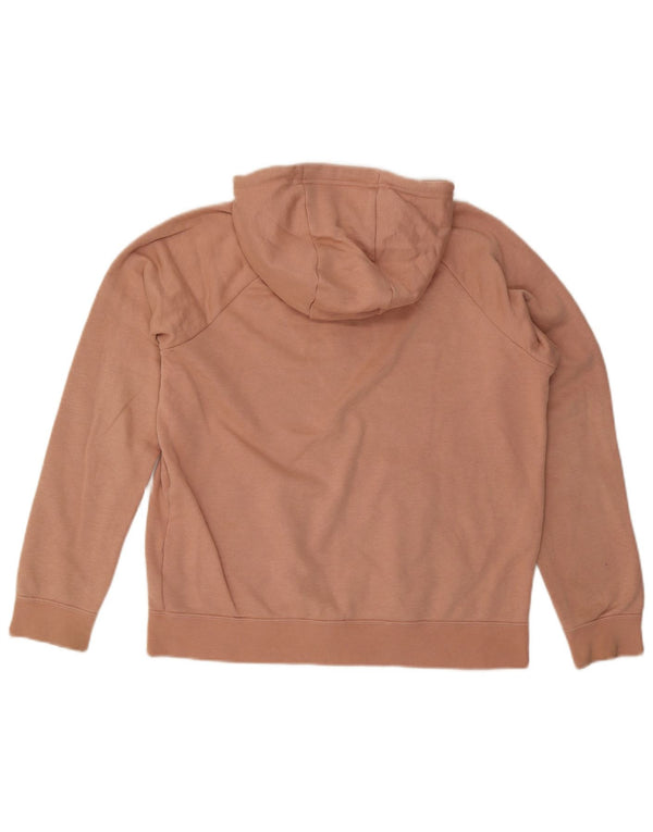 Suéter Nike feminino com capuz e zíper UK 14 médio laranja algodão