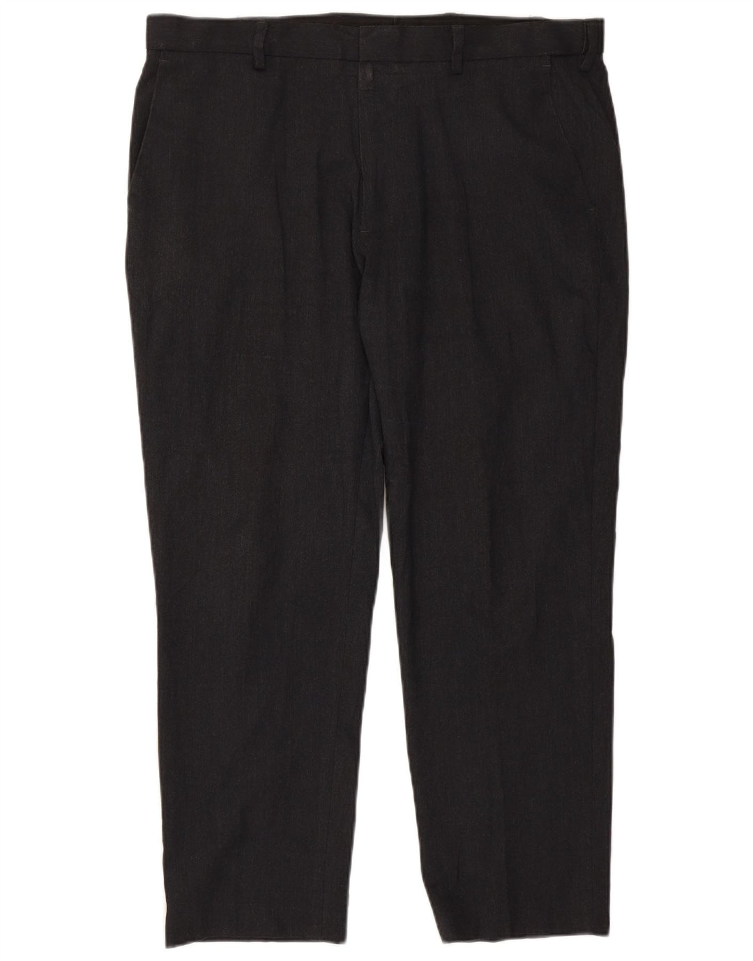 Calça chino masculina Marks & Spencer de ajuste regular W38 L29 poliéster preto