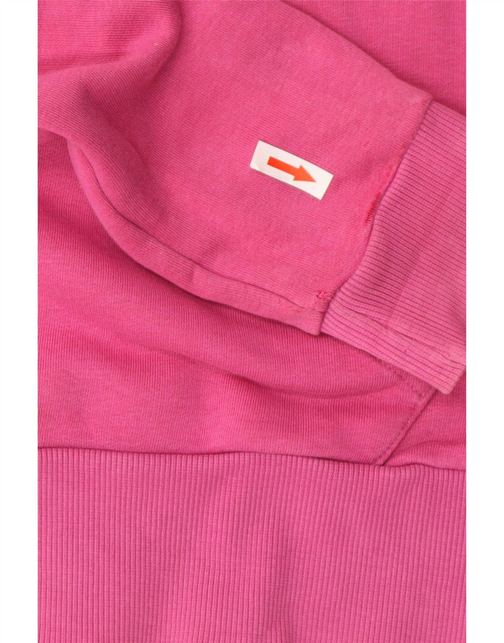 Puma feminino gráfico moletom com capuz UK 12 médio rosa