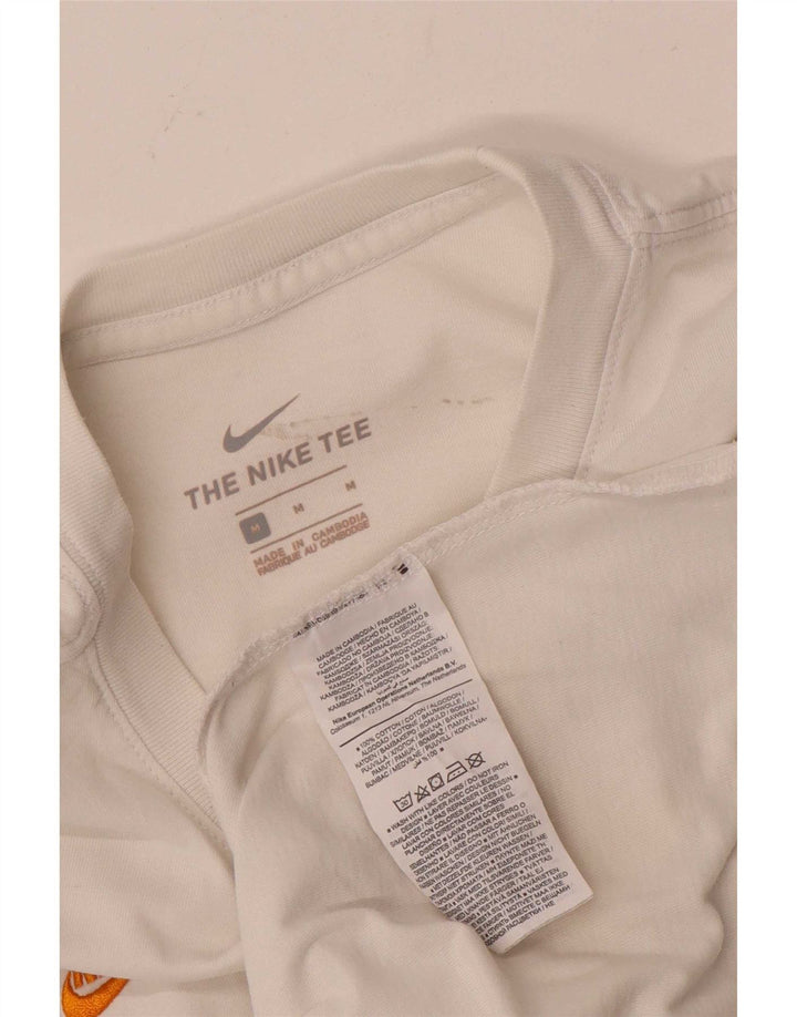 Camiseta Nike masculina gráfica Top médio algodão branco