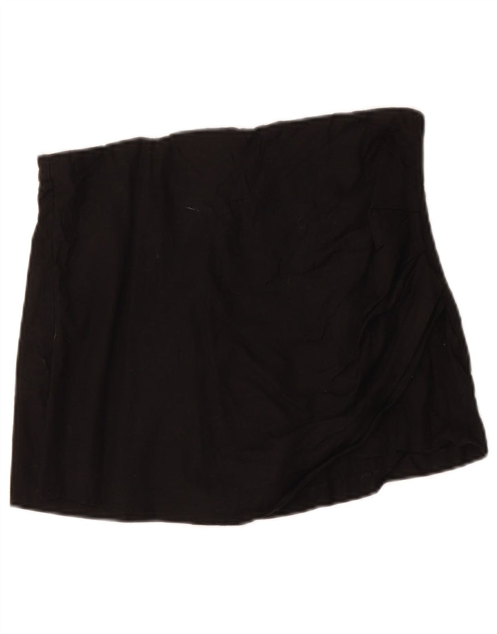 Zara Shorts feminino casual grande W30 preto