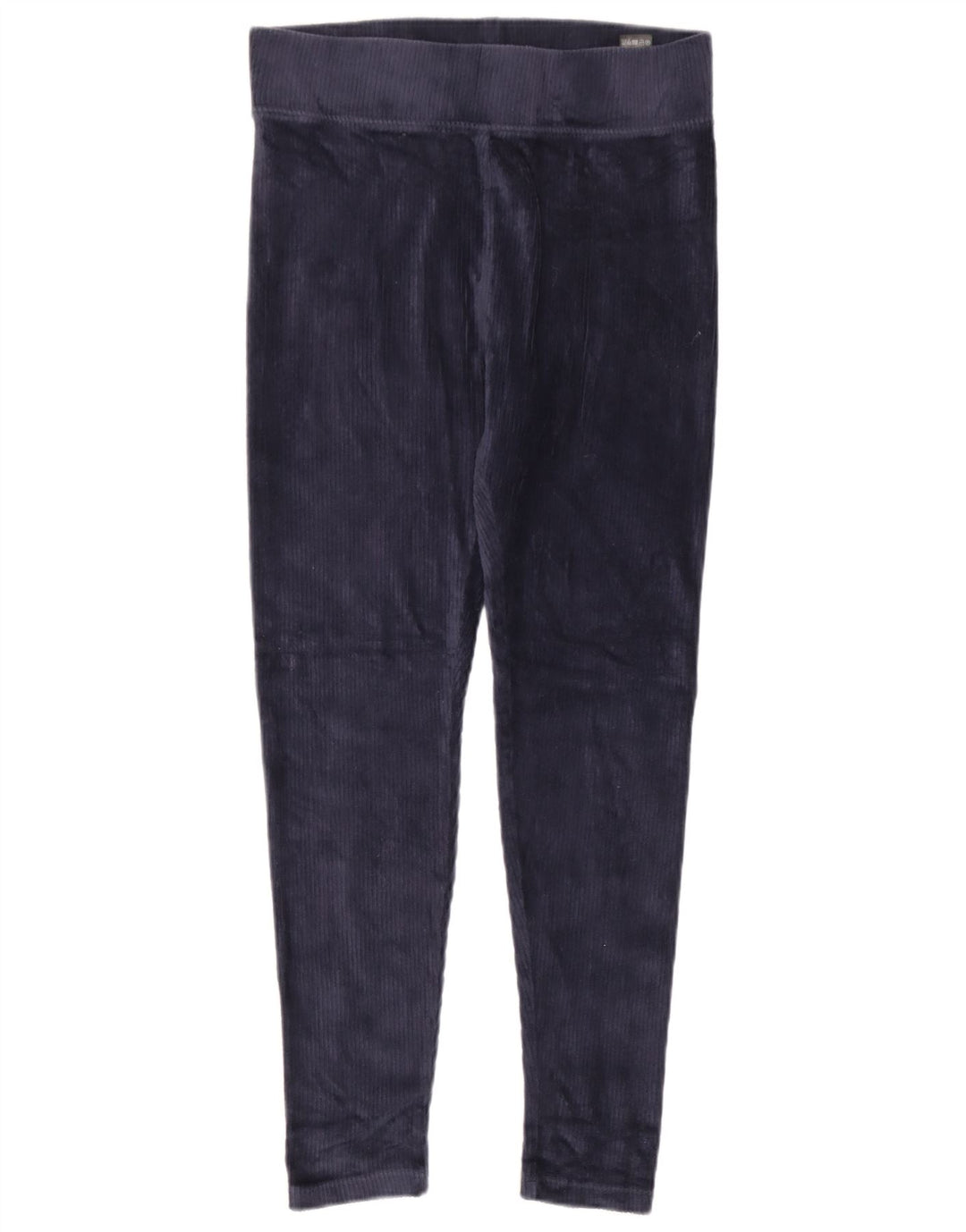 Leggings femininos de veludo Marks & Spencer Reino Unido 12 algodão azul marinho médio