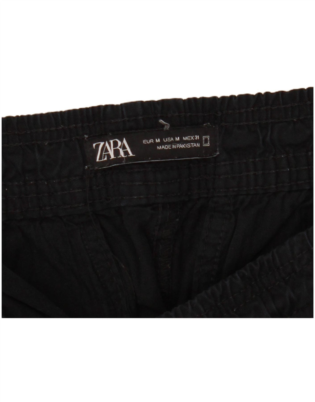 ZARA Mens Joggers Calça Casual Médio W32 L28 Preto