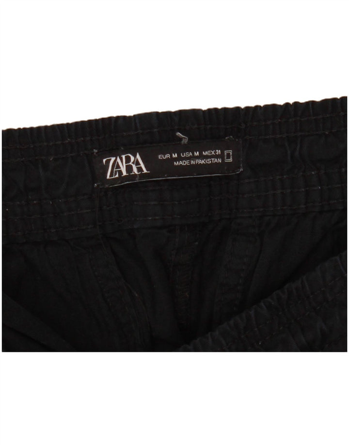 ZARA Mens Joggers Calça Casual Médio W32 L28 Preto