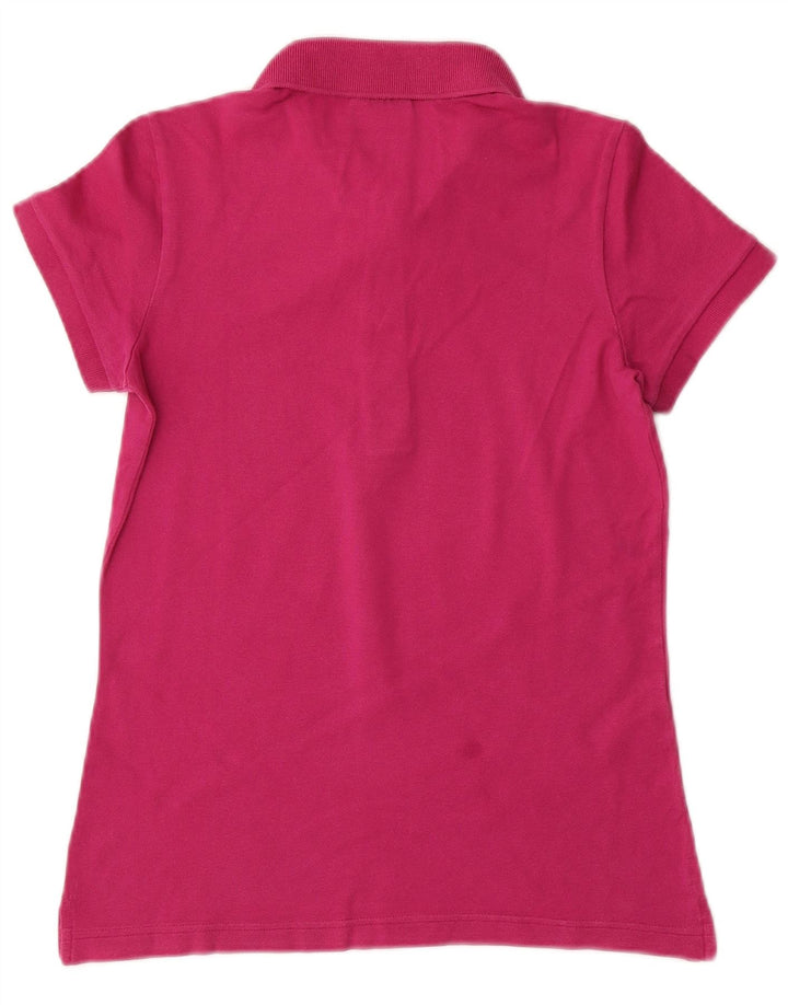 Camisa polo feminina LACOSTE tamanho 38 algodão rosa médio