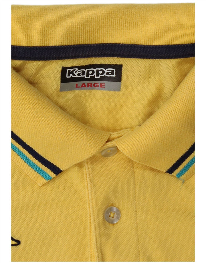 Camisa polo masculina Kappa grande amarela