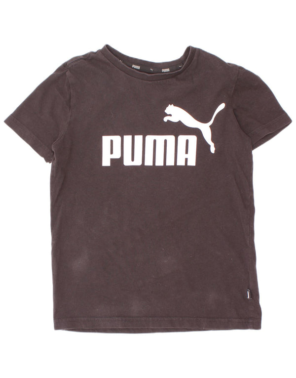 Camiseta Puma Boys Graphic Top 9-10 Anos Algodão Preto