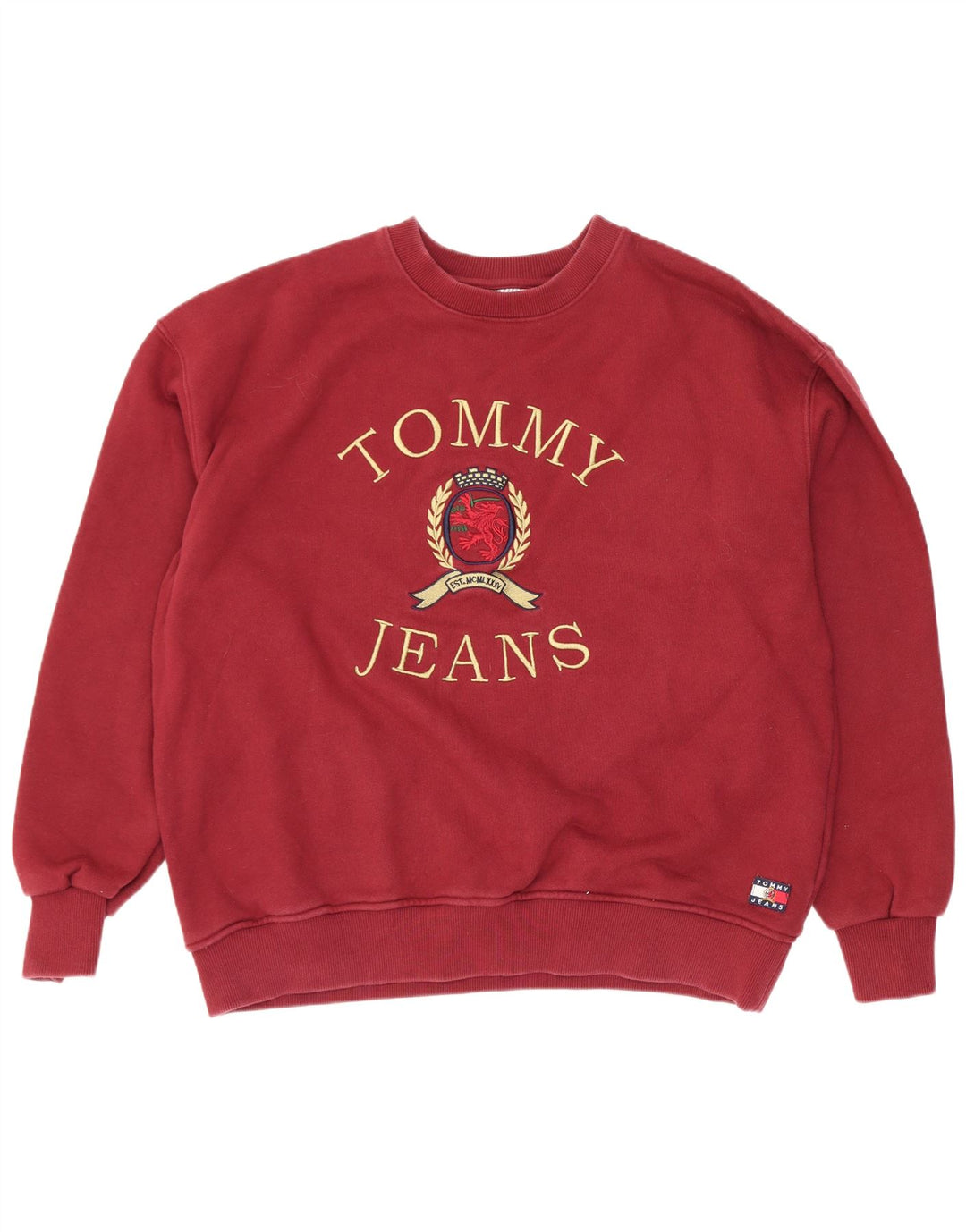 Tommy Hilfiger moletom gráfico masculino Jumper XL marrom algodão