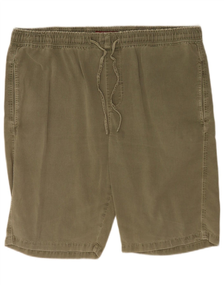 Carrera Masculino Regular Chino Shorts XL W38 Algodão Cáqui