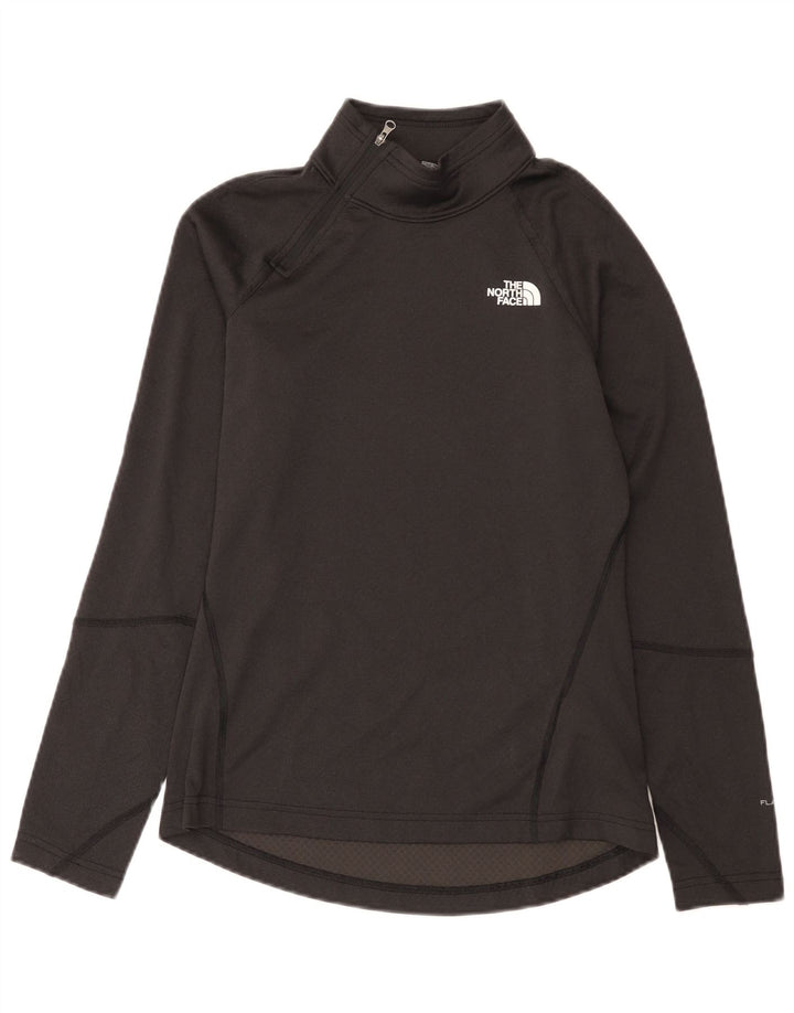 Pulôver feminino The North Face com zíper e gola alta Reino Unido 10 pequeno preto