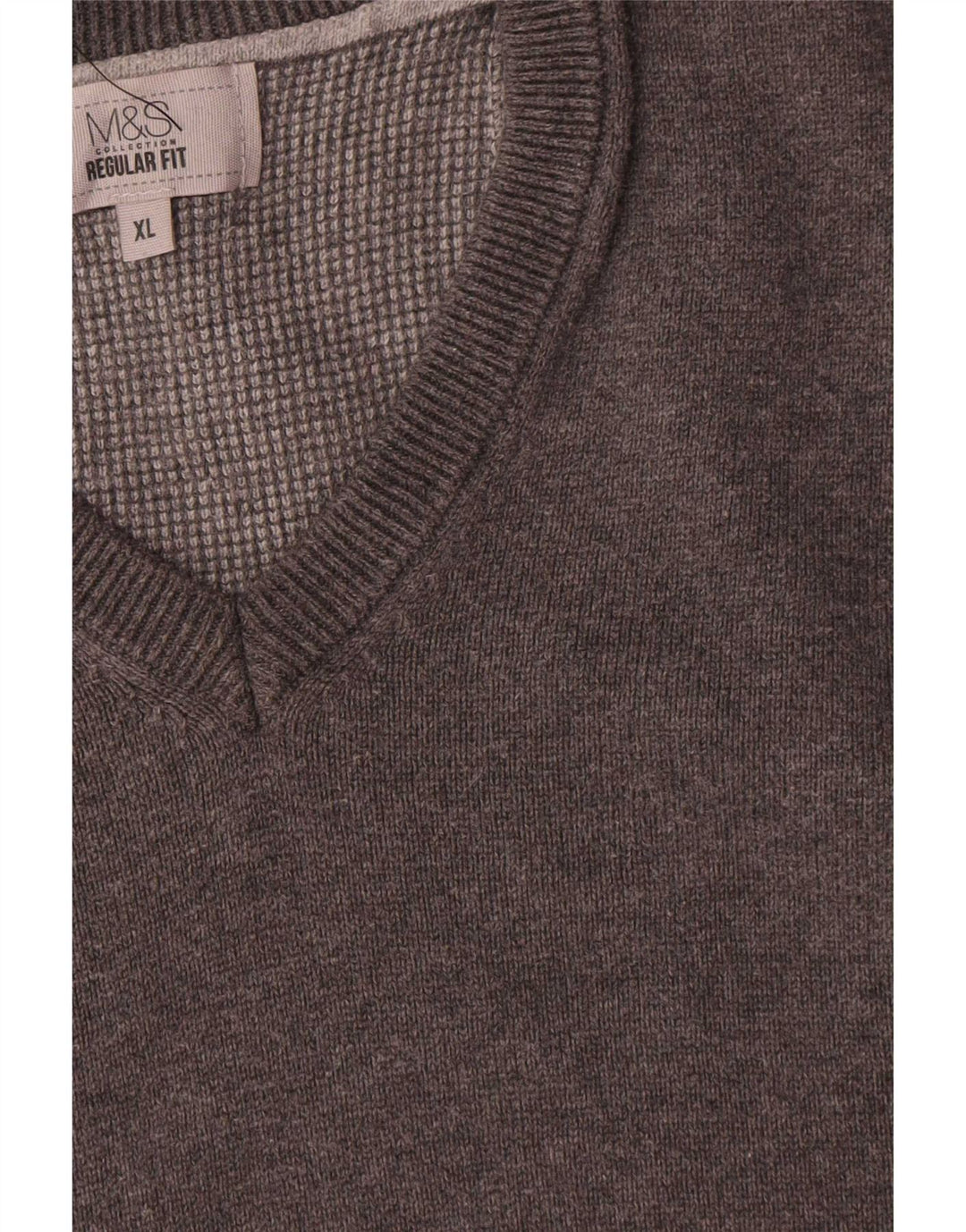 Marks & Spencer Mens Regular Fit Colete Regata XL Algodão Cinza