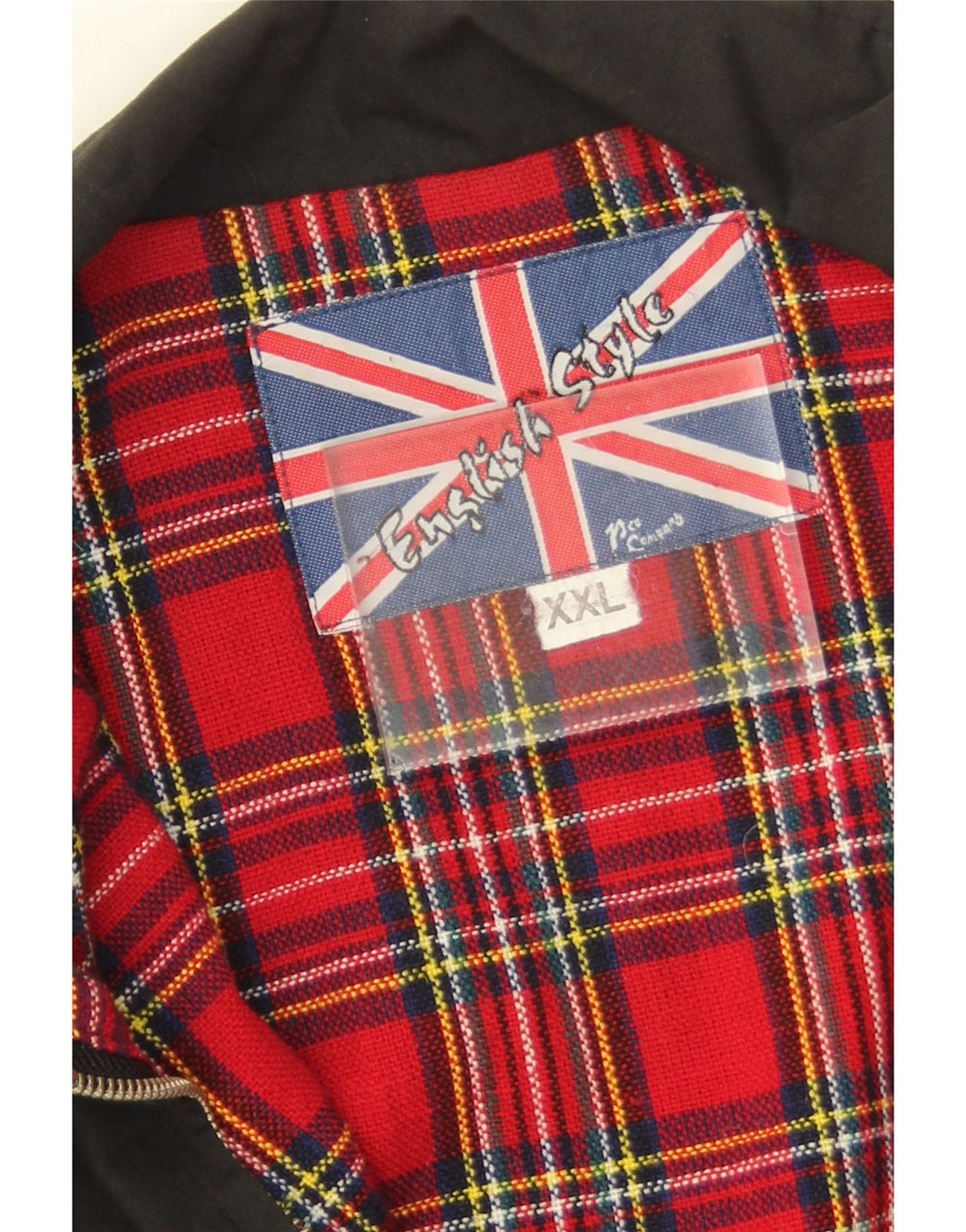 Jaqueta bomber masculina vintage UK 44 2XL poliéster preto