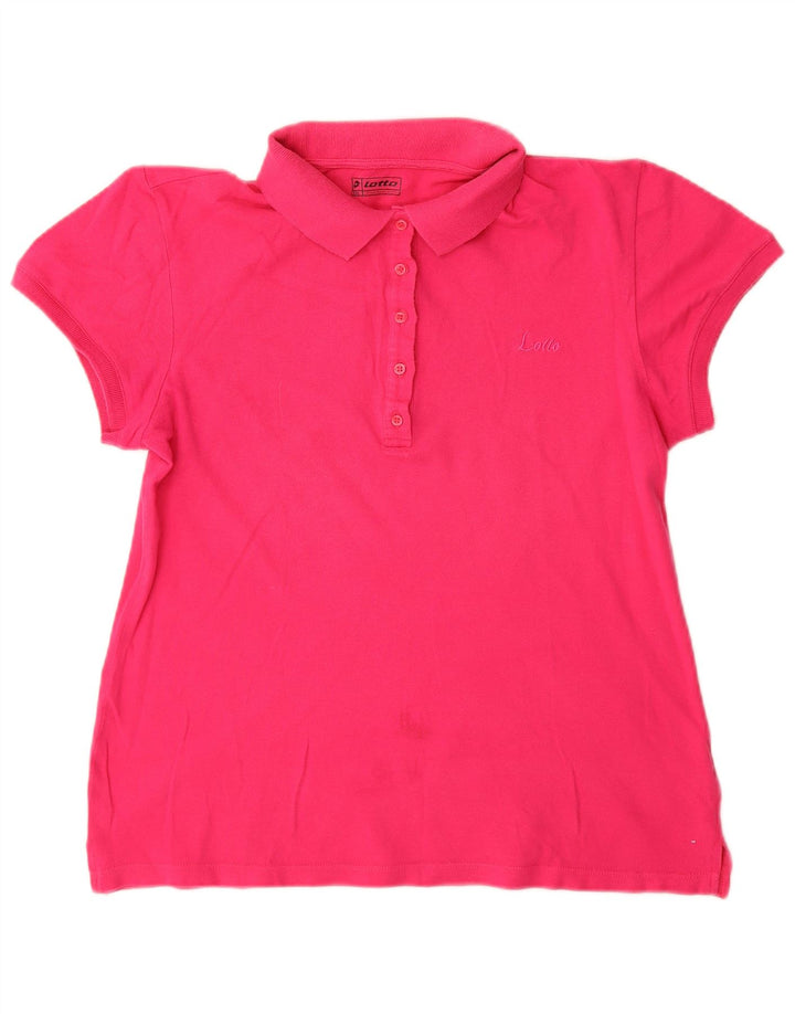 Camisa polo feminina Lotto UK 20 2XL rosa