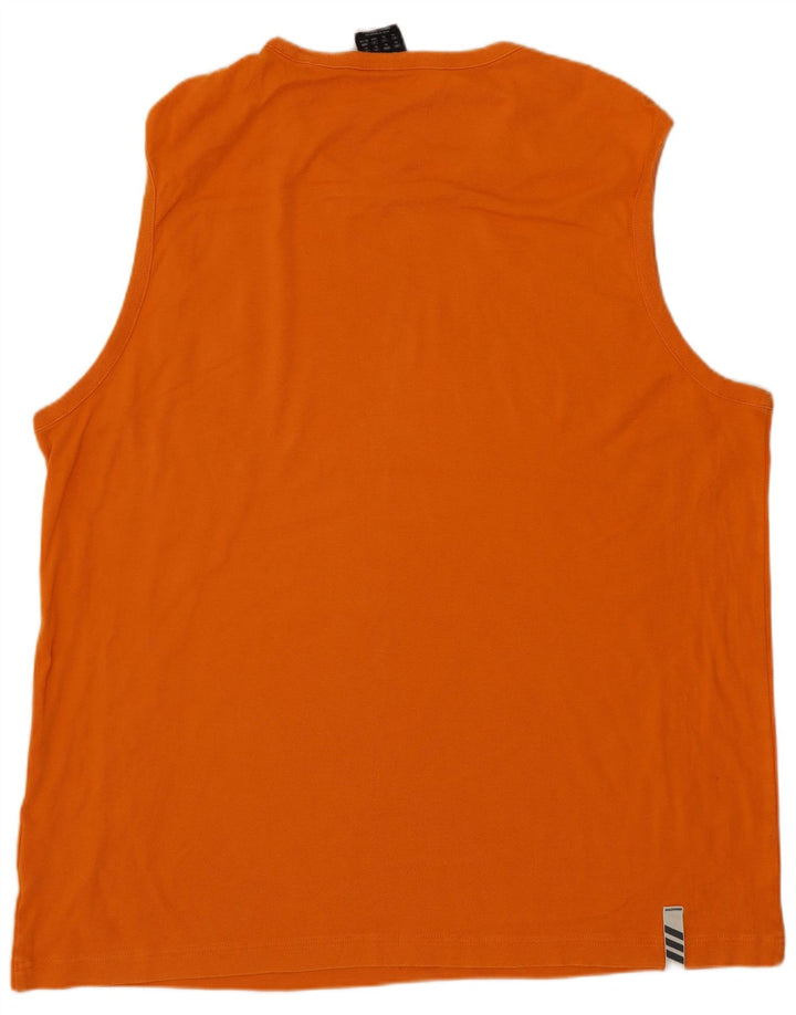 Adidas Mens Graphic Vest Top XL Laranja Algodão