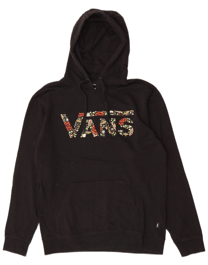 Vans masculino gráfico moletom com capuz médio algodão preto