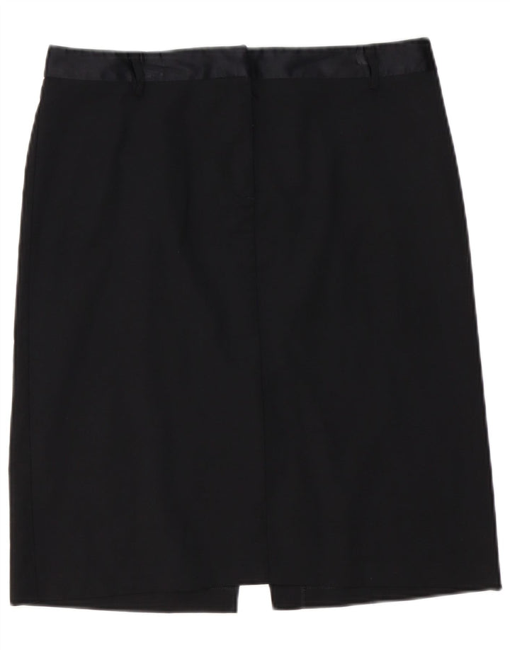 Saia reta feminina Benetton W32 grande preta