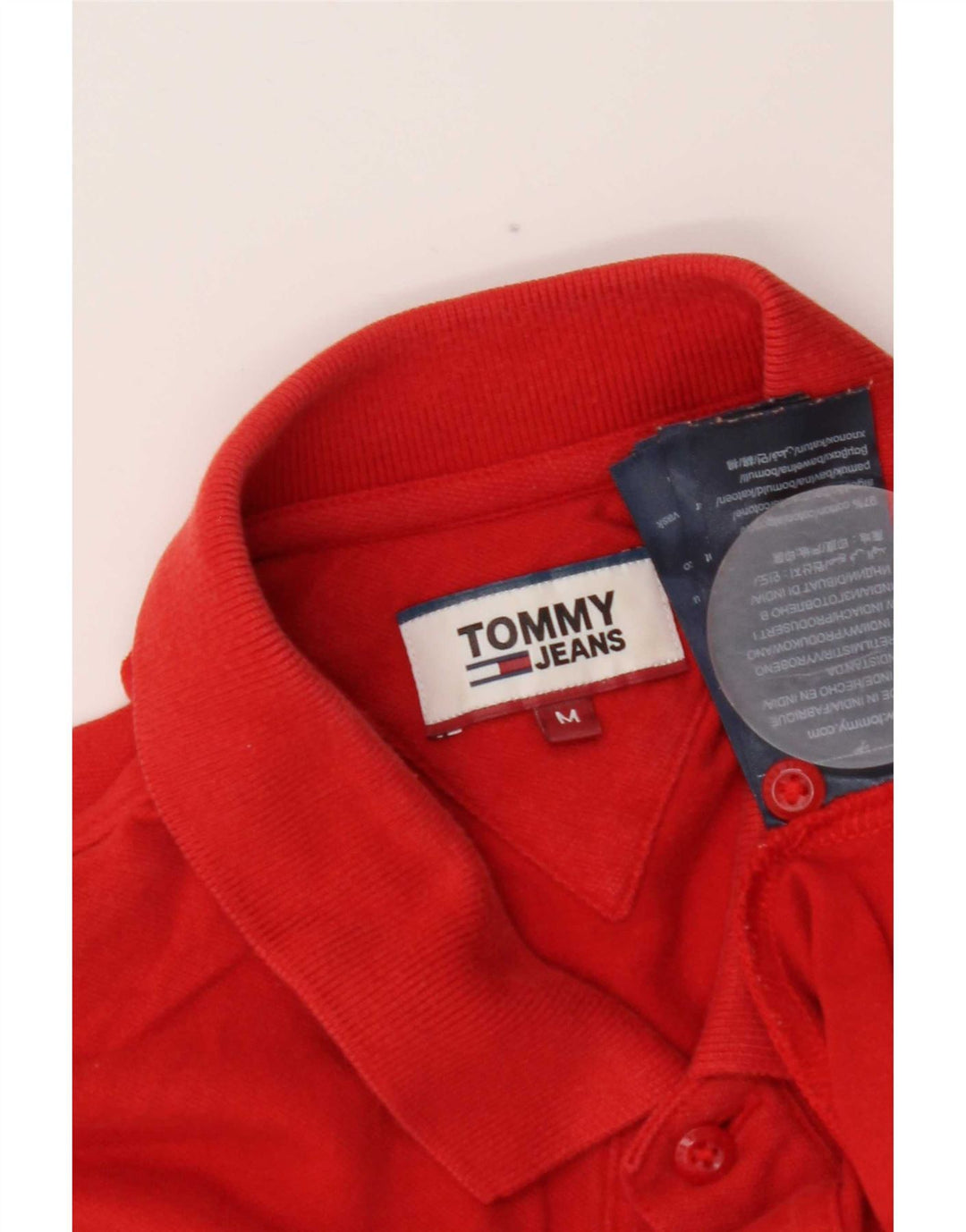 Camisa polo masculina Tommy Hilfiger médio algodão vermelho