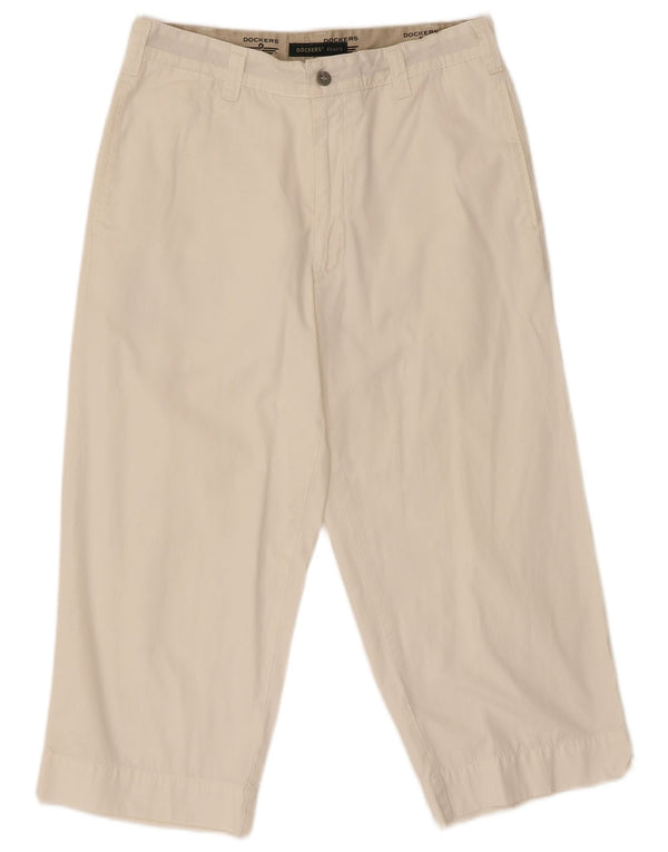 Calça capri feminina Dockers reta W31 L22 branco