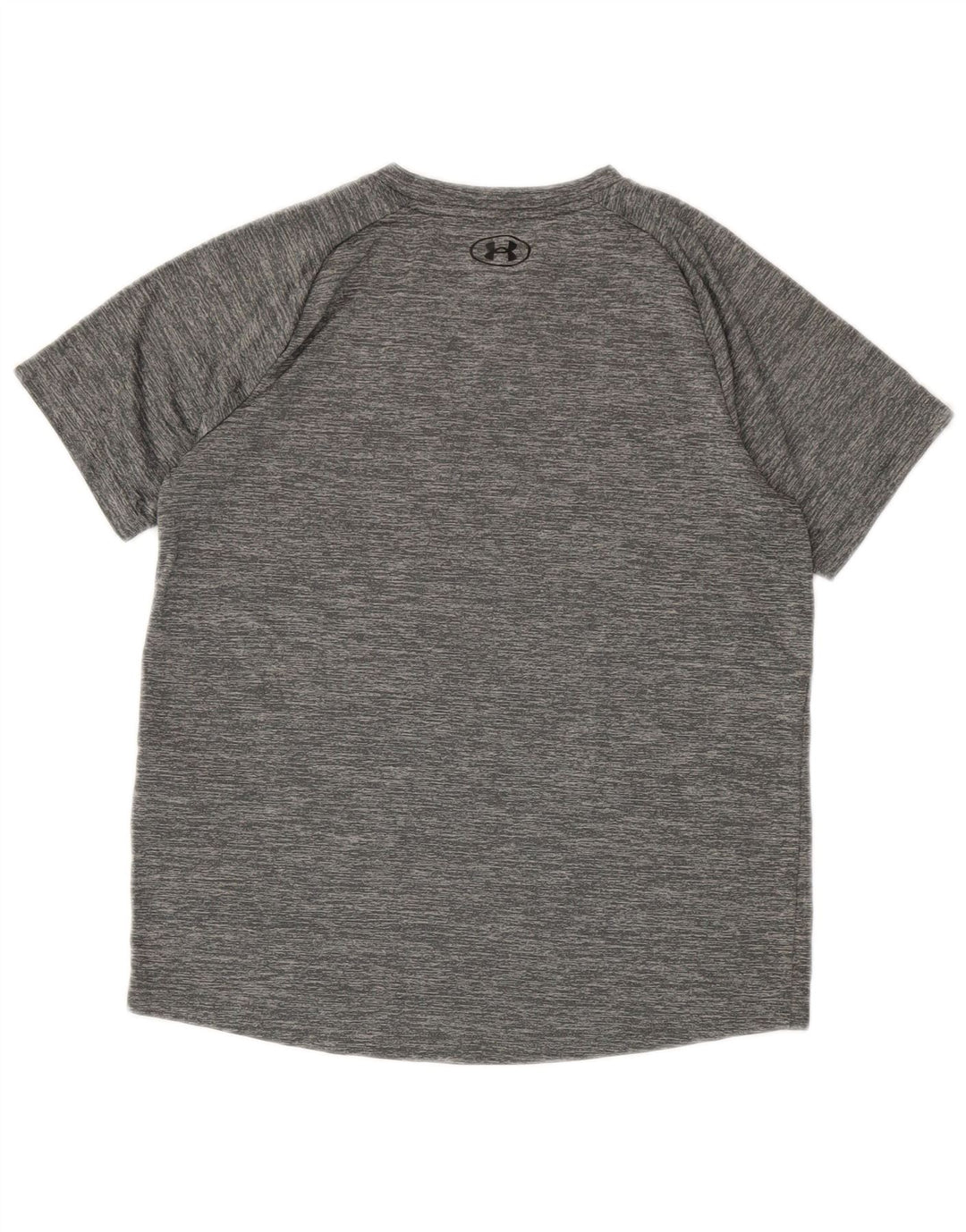 Camiseta Under Armour Boys Top 11-12 anos grande poliéster manchado cinza