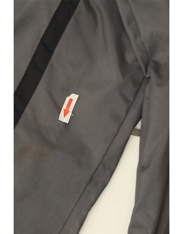Jaqueta de chuva masculina Nike com capuz UK 42 XL cinza poliéster