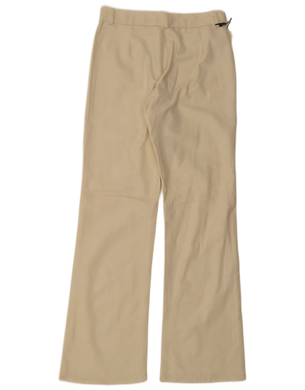 Calça casual feminina vintage bootcut grande W30 L32 off white