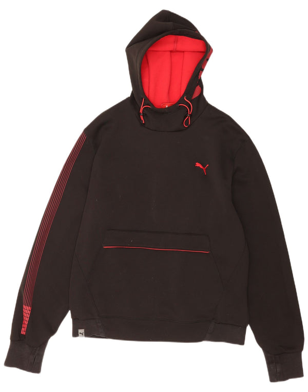 Puma moletom com capuz masculino grande poliéster colorblock preto