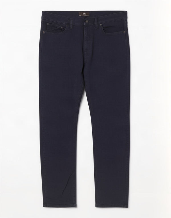 Marks & Spencer Mens Slim Jeans W38 L31 Azul Marinho Algodão