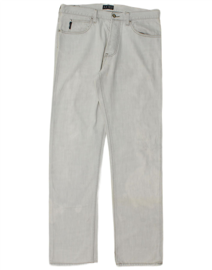 Calça jeans reta masculina Armani W34 L34 azul