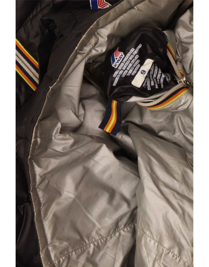K-Way Jaqueta acolchoada com capuz para meninos 8-9 anos Poliéster preto