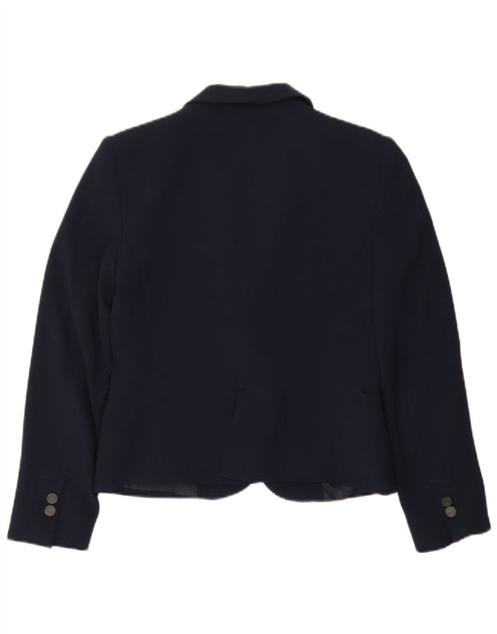 Jaqueta blazer feminina Zara com 1 botão Reino Unido 12 médio azul marinho