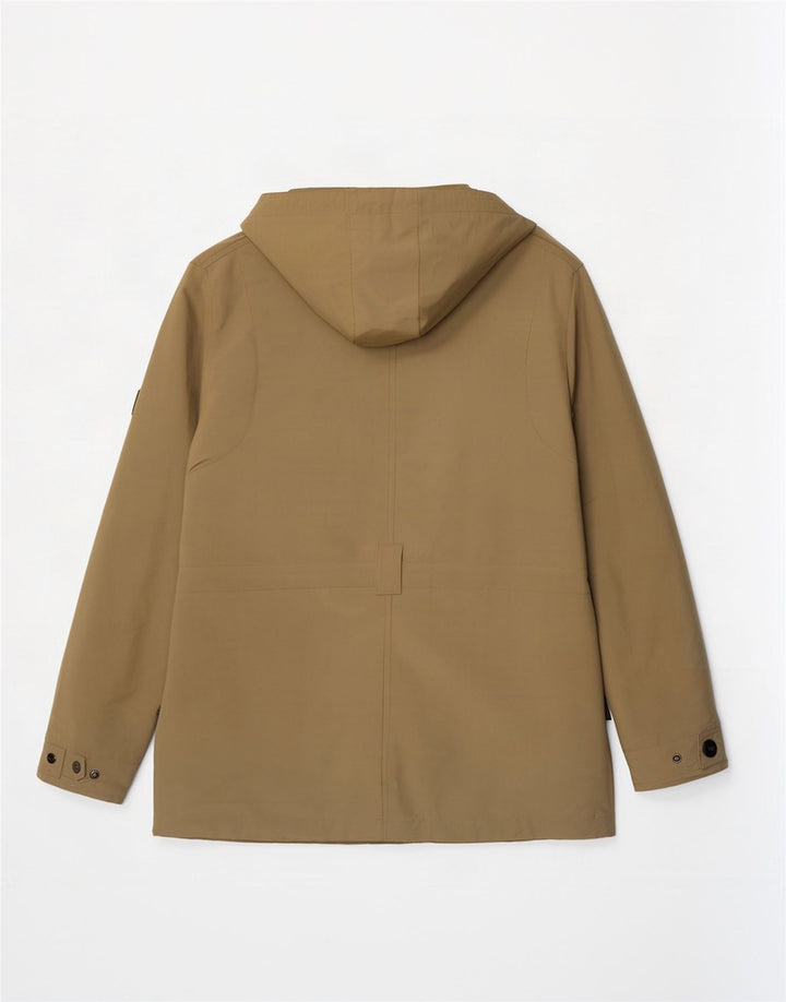 Jaqueta utilitária feminina com capuz Jack Wolfskin Reino Unido 14/16 grande poliéster cáqui