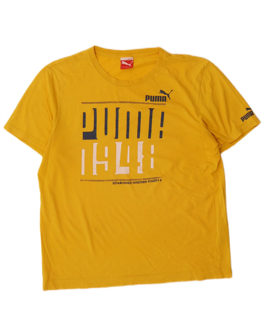 Camiseta masculina Puma Graphic Top Amarelo Médio