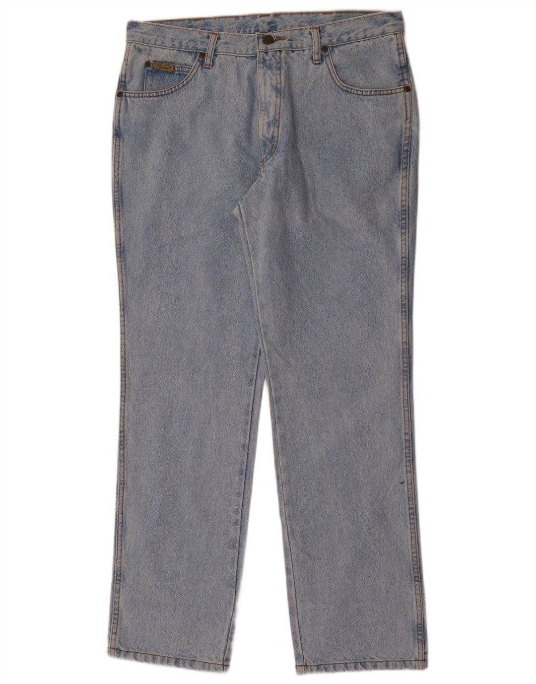 Wrangler Mens Straight Jeans W36 L30 Azul Algodão