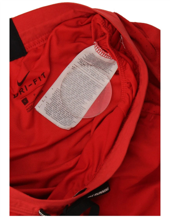 Nike Womens Dri Fit Sport Shorts UK 8 Pequeno Poliéster Vermelho