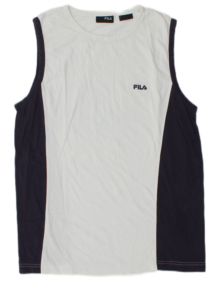 Fila Colete Masculino Top Pequeno Colorblock Branco