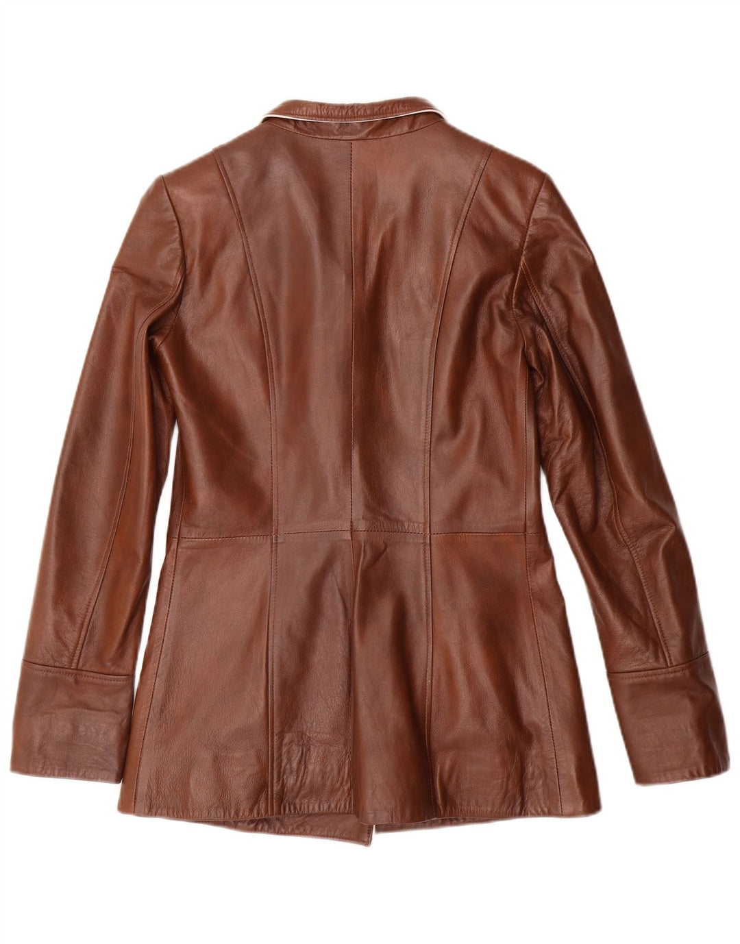 Jaqueta de couro feminina Giorgio Di Mare UK 6 XS couro marrom