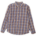 Camisa masculina Eddie Bauer Classic Fit grande algodão xadrez azul