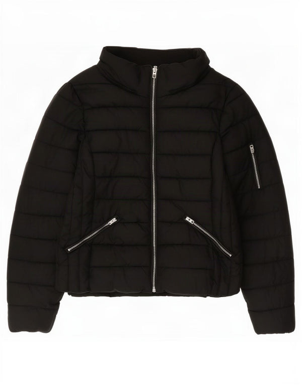 Jaqueta acolchoada Trafaluc feminina Zara Reino Unido 16 grande nylon preto