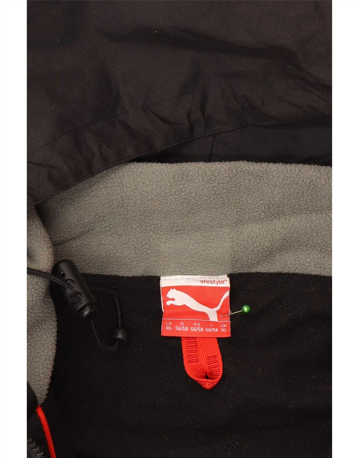 Jaqueta corta-vento masculina Puma com capuz e pulôver UK 42 XL preta