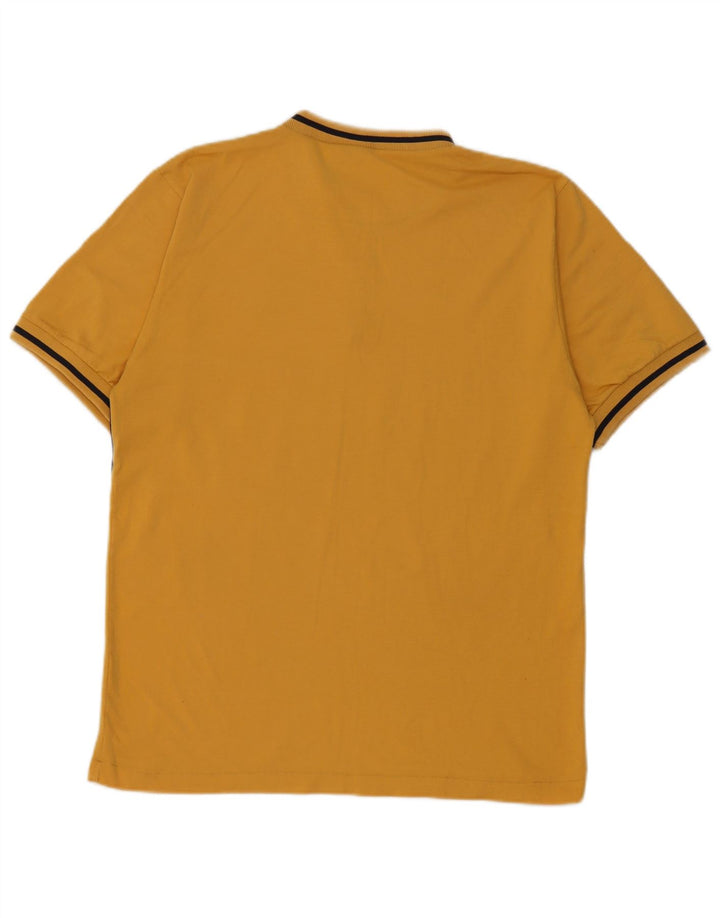 Camiseta masculina Levi's com gola zip e algodão colorblock amarelo médio