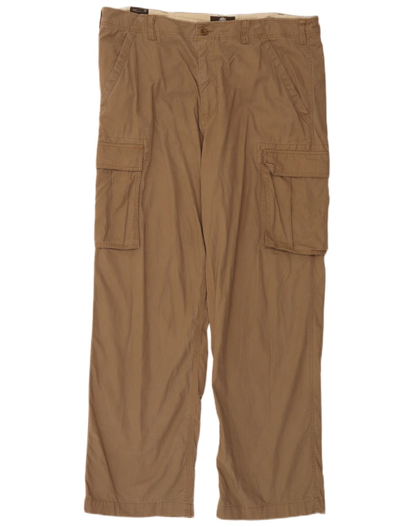 Calça cargo masculina Timberland relaxada W40 L33 algodão marrom
