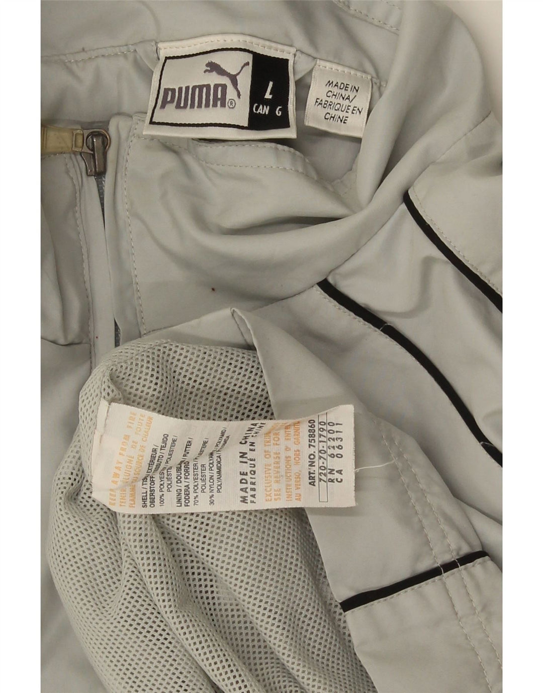 Puma Mens Full Tracksuit Grande Cinza Poliéster