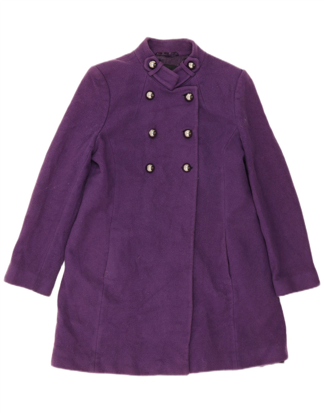 Casaco feminino Hobbs com peito duplo Reino Unido 16 grande lã roxa