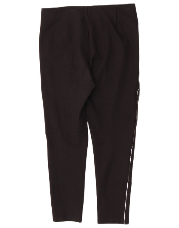 Zara Calça feminina skinny cortada grande W30 L24 preta viscose