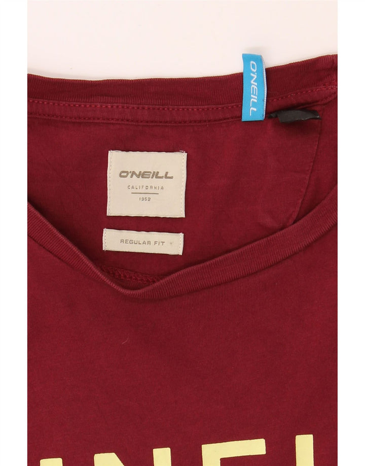 O'NEILL Mens Regular Fit Graphic T-Shirt Top Large Burgundy Cotton Vintage O'Neill and Second-Hand O'Neill from Messina Hembry 