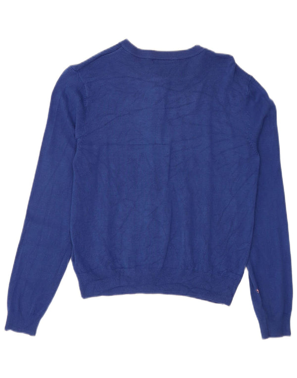 Suéter cardigã feminino Marks & Spencer UK 12 viscose azul médio