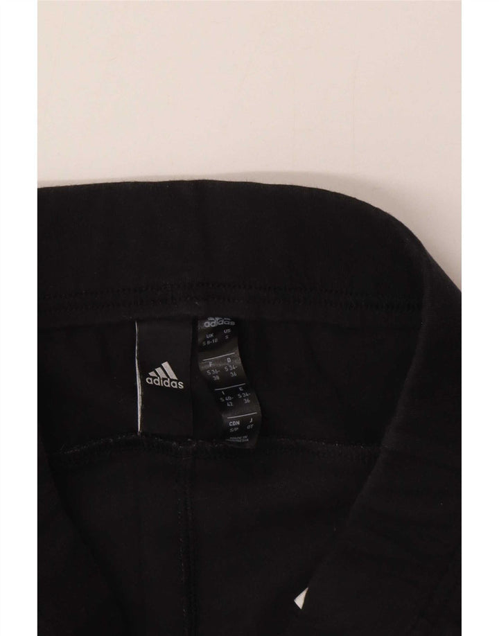 Leggings Adidas Femininas UK 8/10 Pequenas Algodão Preto