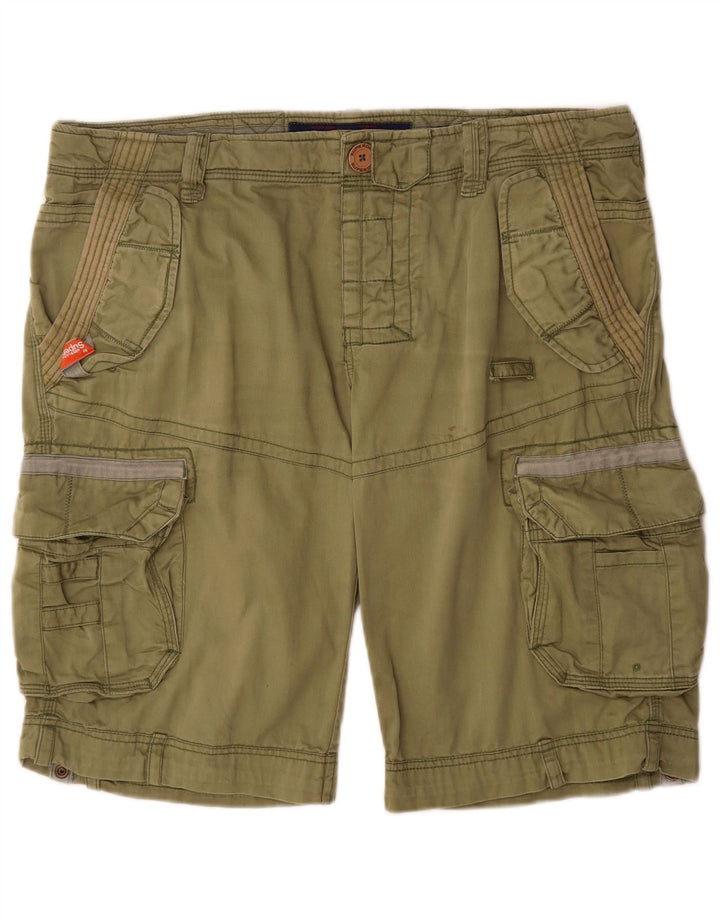 Shorts cargo masculino Superdry 2XL W40 algodão cáqui